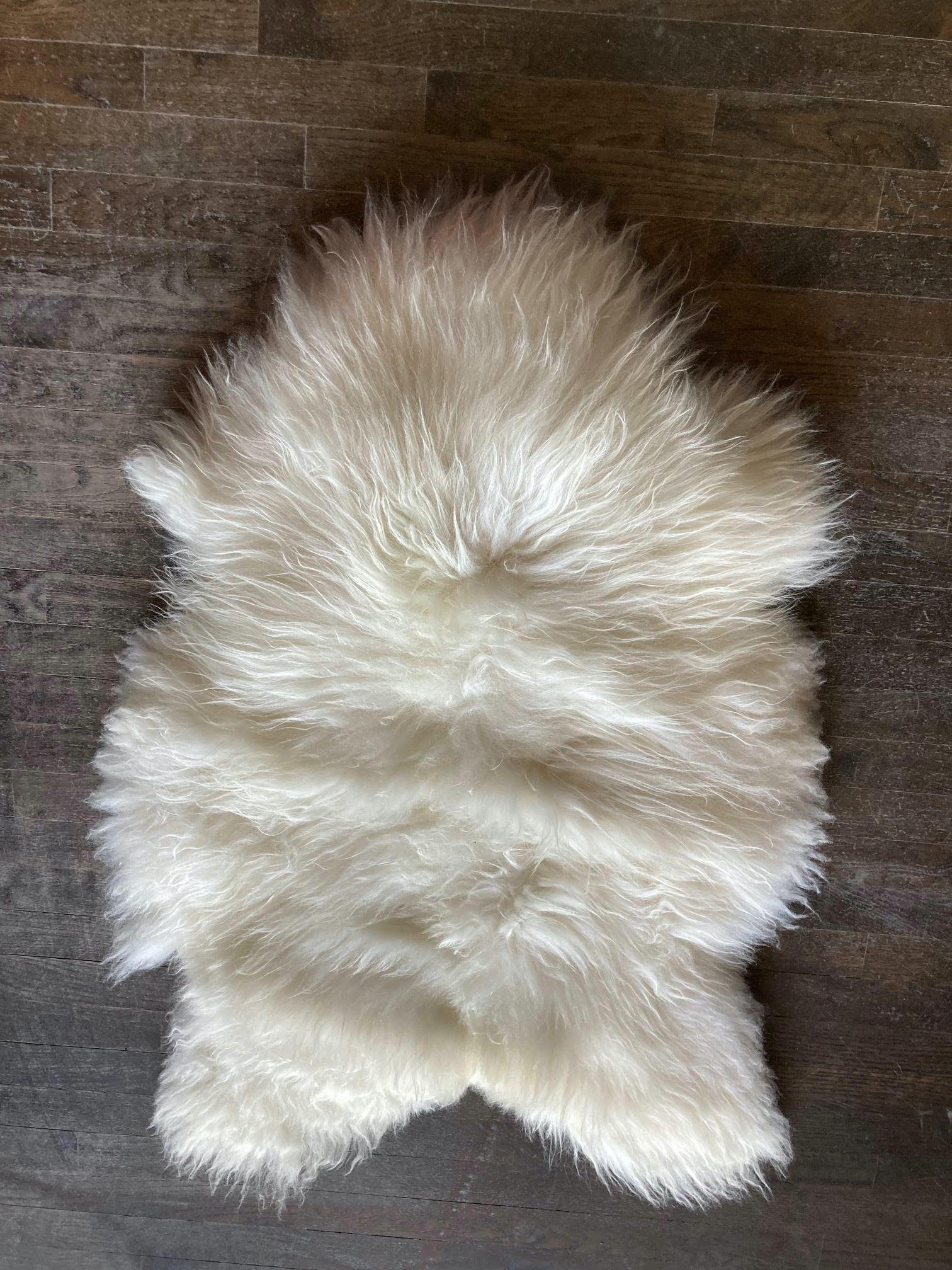 Single Sheepskin Throw - Long Hair White - Haven