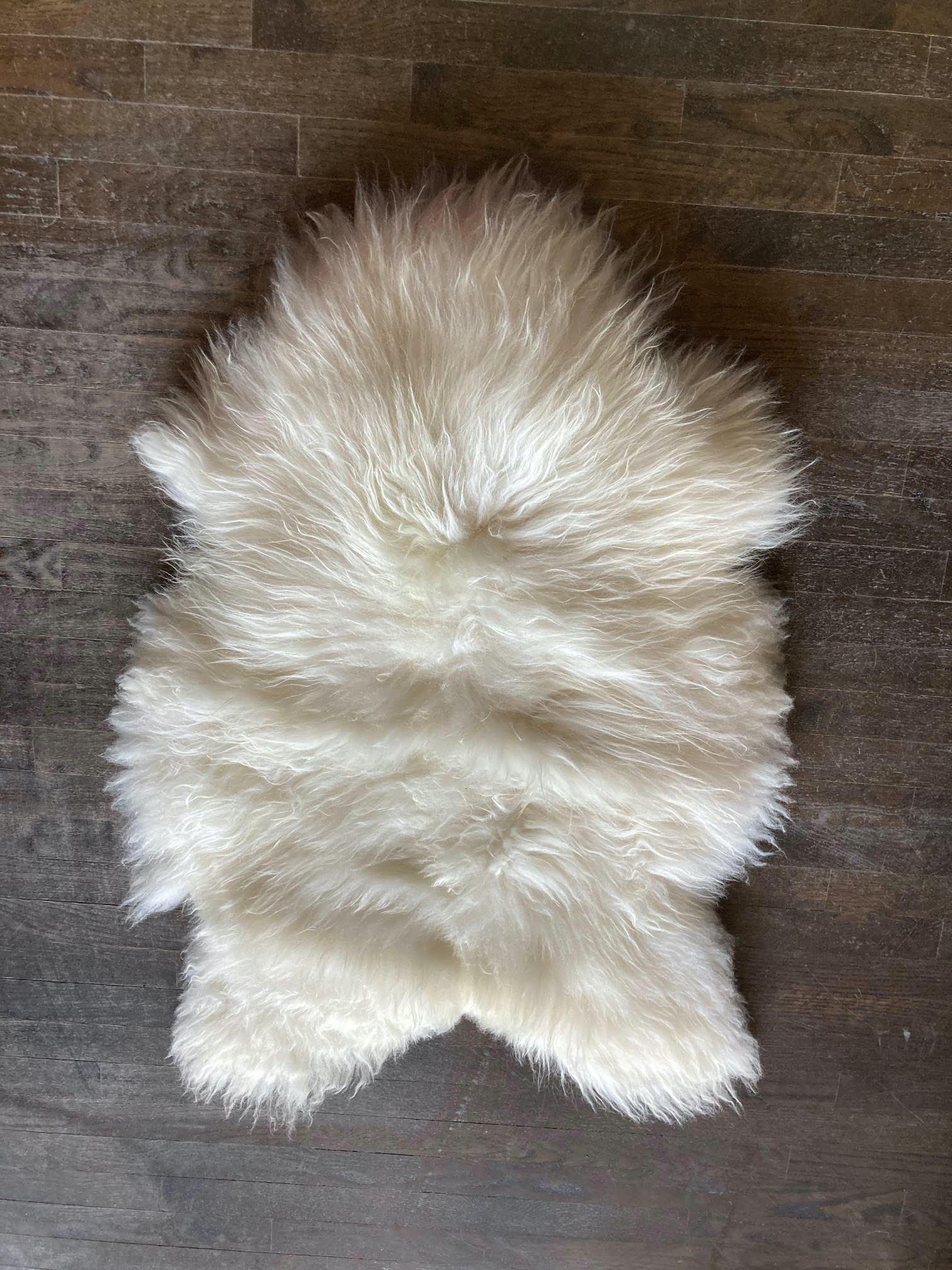 Single Sheepskin Throw - Long Hair White - Haven