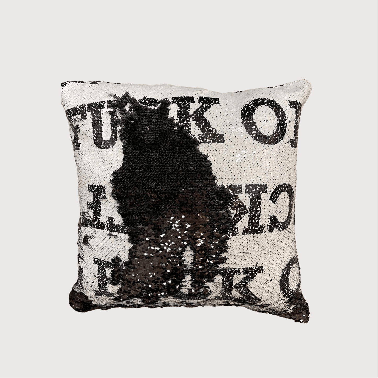 "F*CK OFF" Large Letters Sequin Pillow by Any Old Iron - Haven