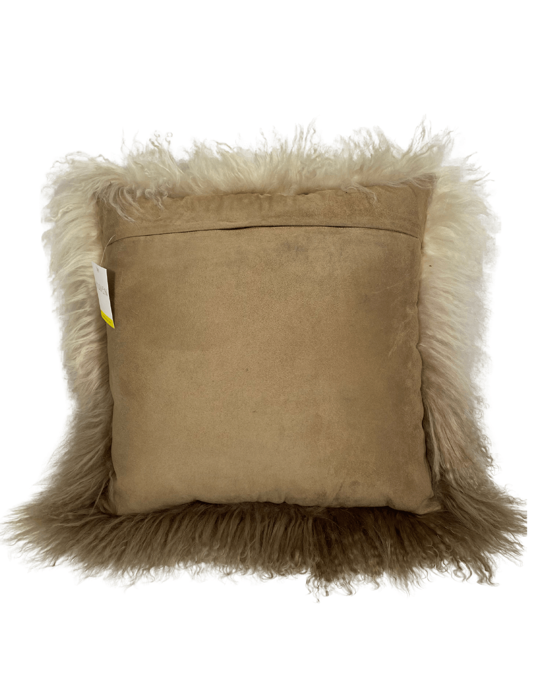 Mongolian Lamb Pillow in Champagne Ombre - 20" x 20" - Haven