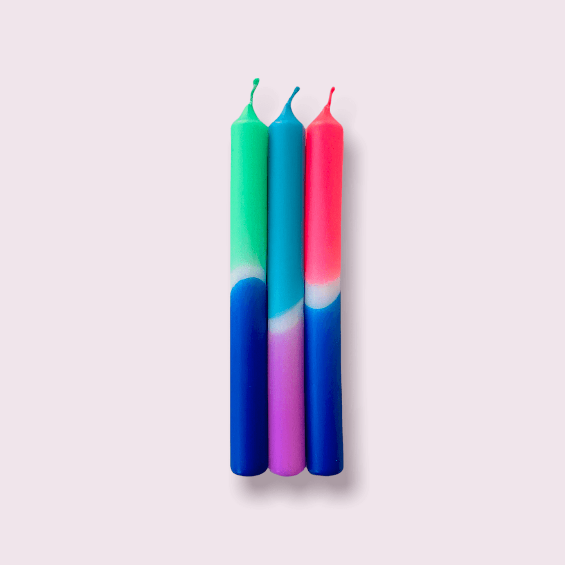 Dip Dye Neon Taper Candle in Forever Tulum by Pink Stories - Haven