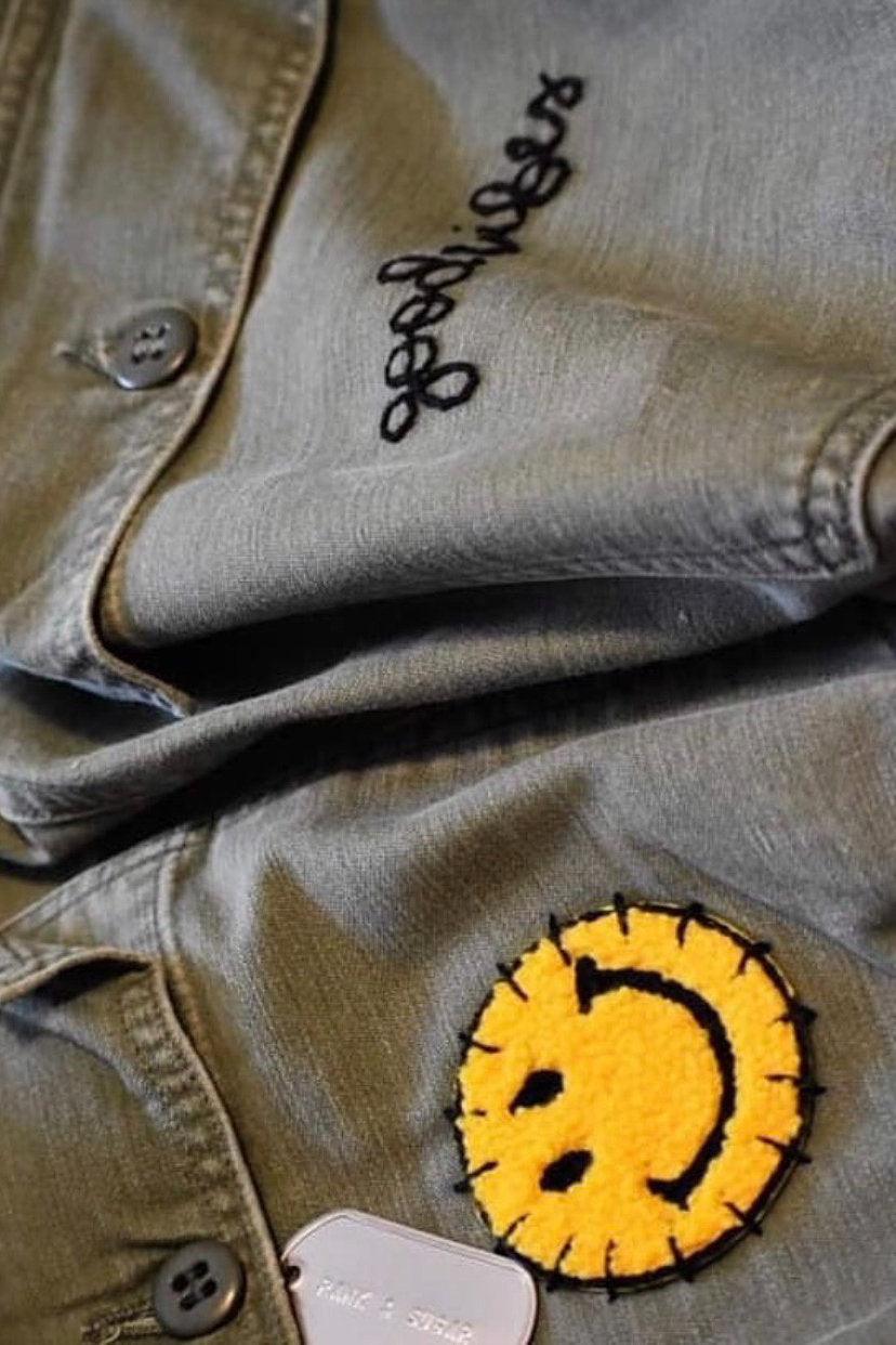 Good Vibes Smiley Utility Pants by Rank & Sugar - Haven