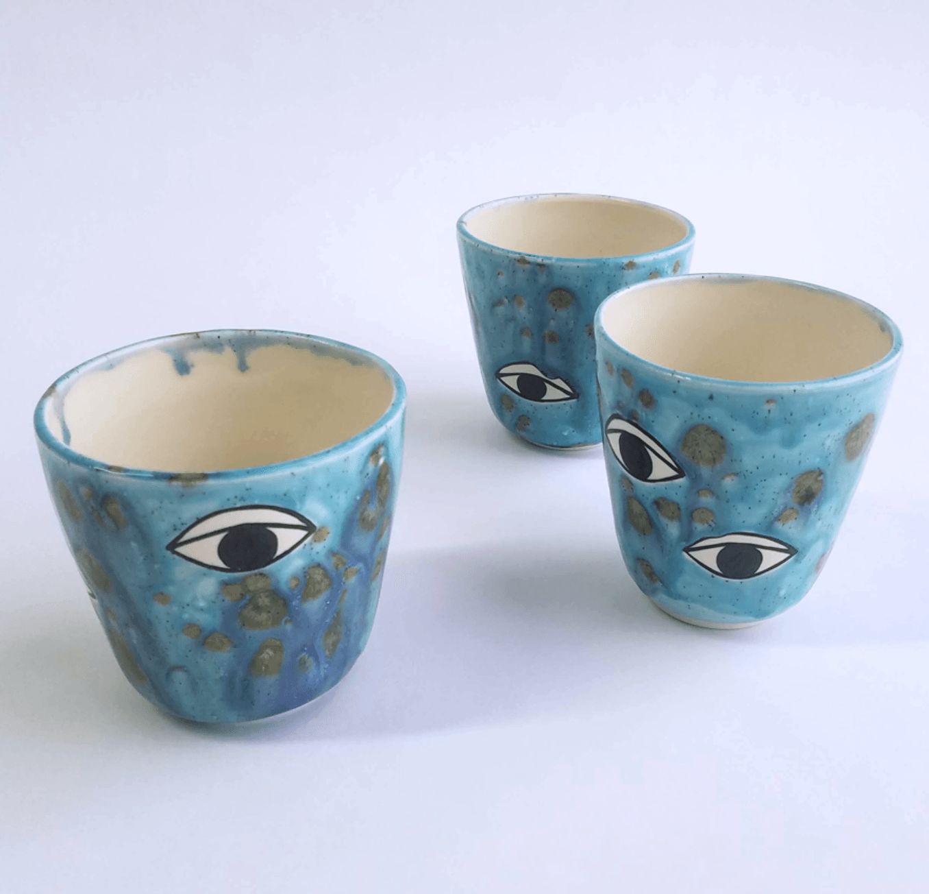 Many Eyes Cup in Turquoise Crystal by Demetria Chappo - Haven
