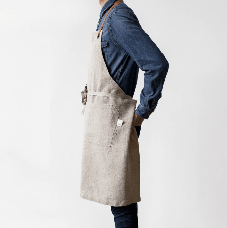 Natural Washed Luxury Linen Apron by Linen Tales - Haven
