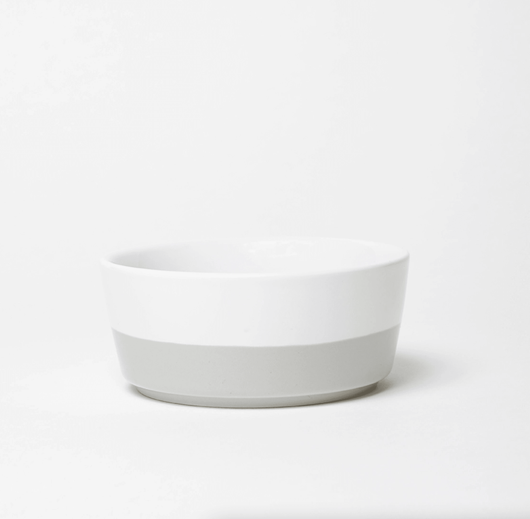 Ceramic Dog Bowl in Light Grey by Waggo - Haven