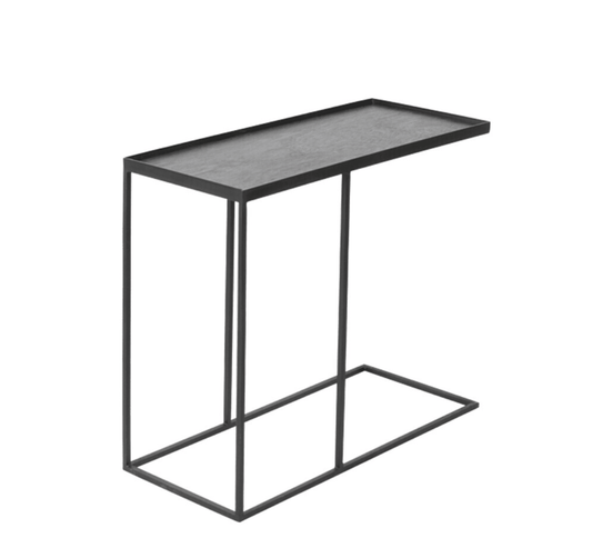 Rectangular Tray Side Table in Black - Haven