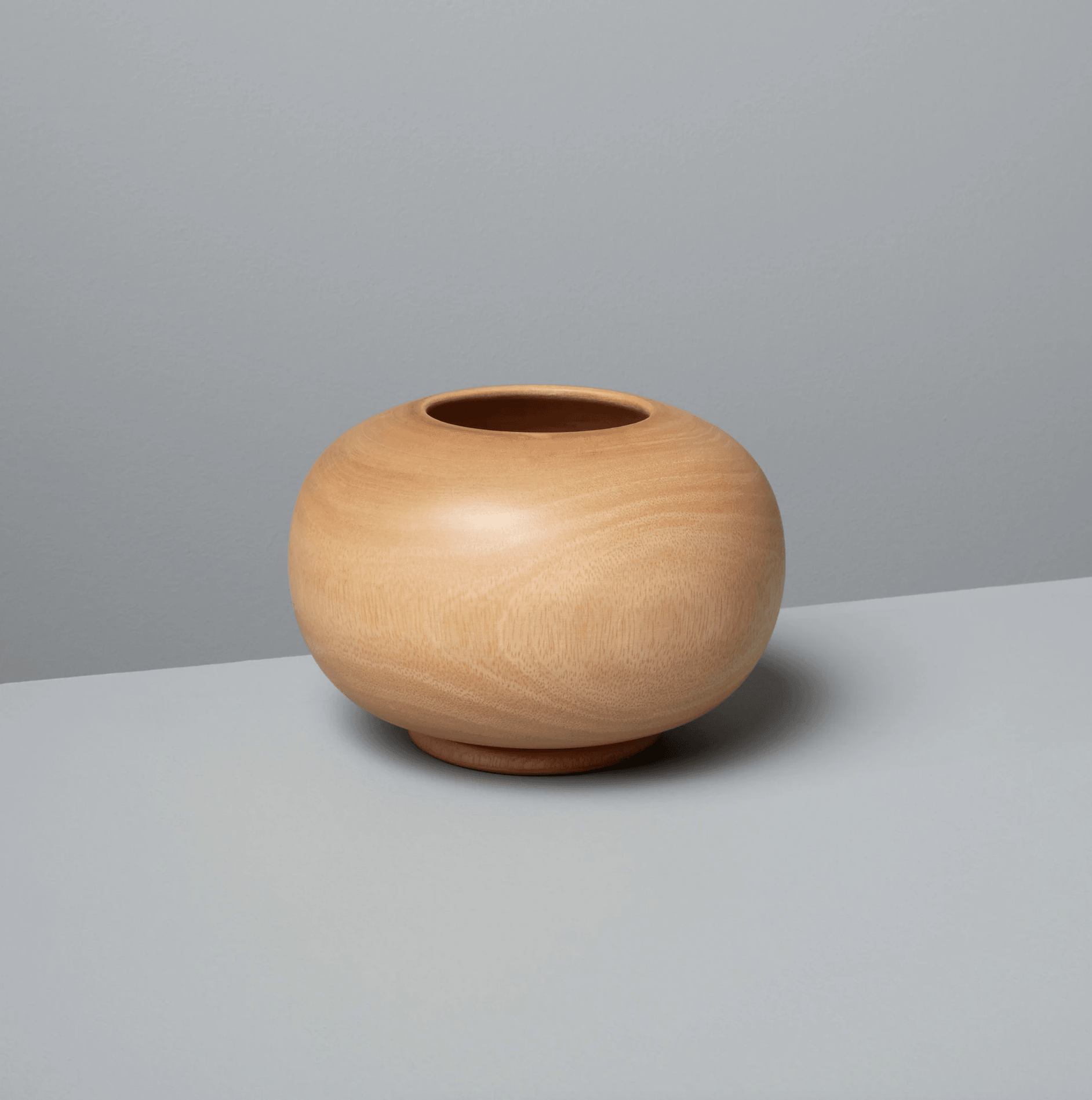 Mango Wood Round Vase - Haven
