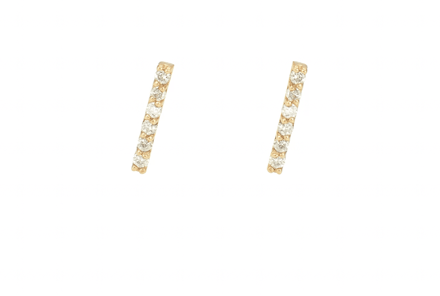 Diamond Stud Earrings with 14K Rose Gold by Leela Grace - Haven