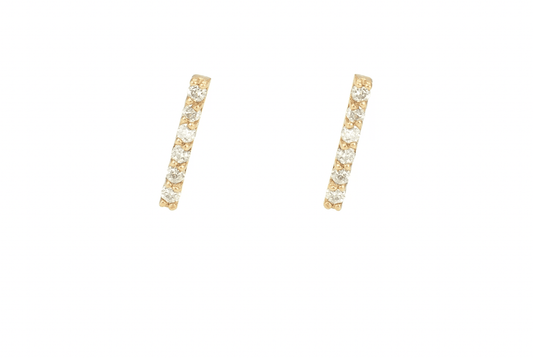 Diamond Stud Earrings with 14K Rose Gold by Leela Grace - Haven
