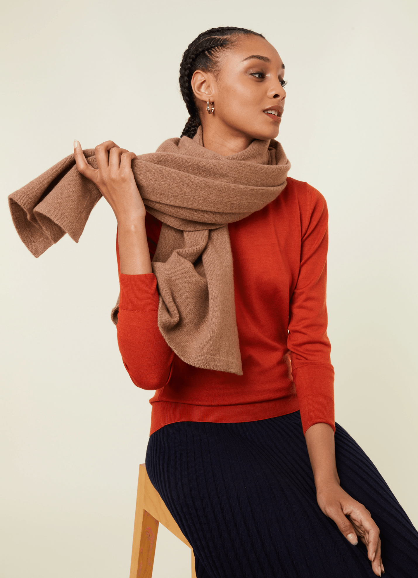 Gabrias Recycled Cashmere Scarf Travel Wrap by Maison Montagut (Various Colors) - Haven