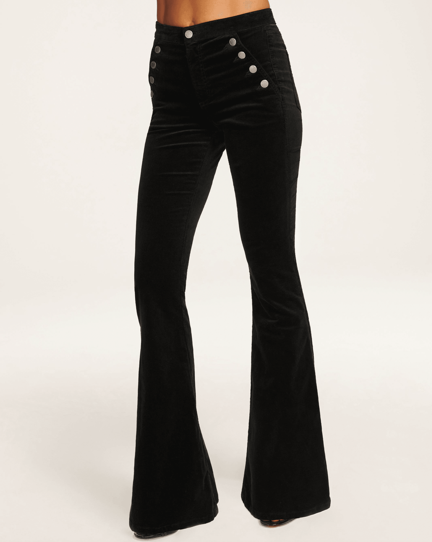 Helena High-Rise Velvet Flare Jean by Ramy Brook - Haven