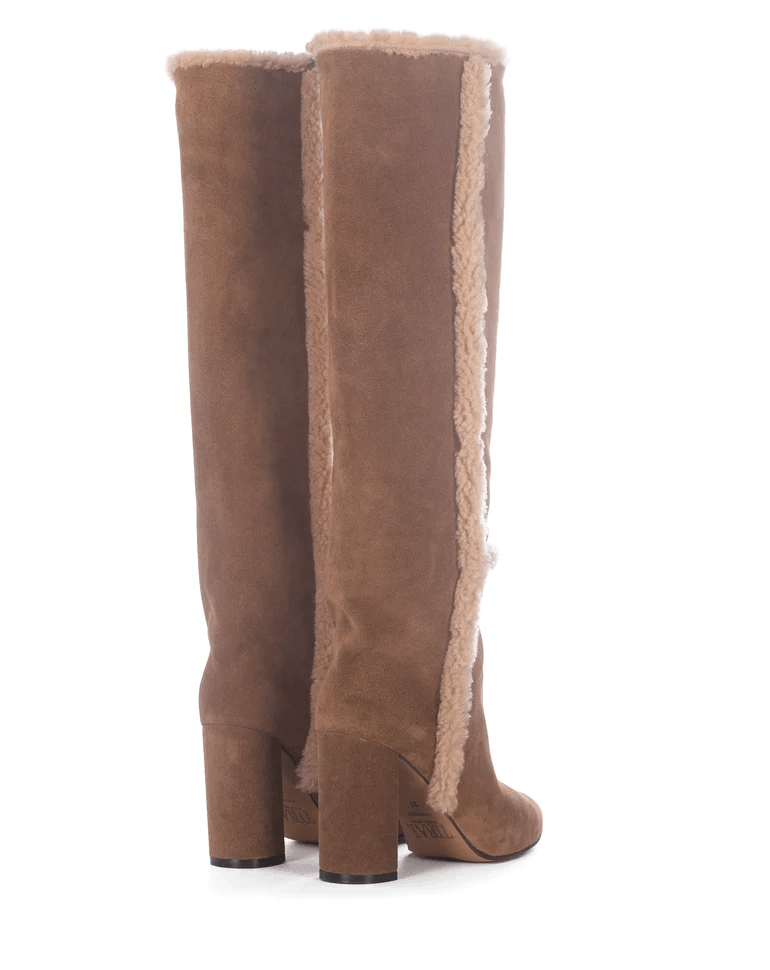 Altea Tall Suede Boot with Shearling Details by Toral - Haven