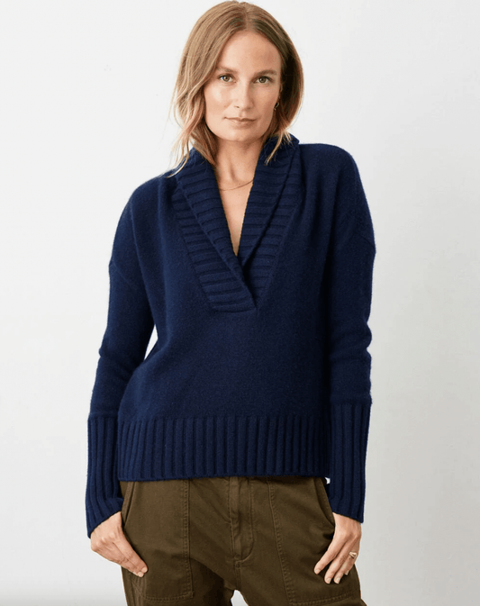 Mia Cashmere Shawl Collar Sweater by Not Monday - Haven