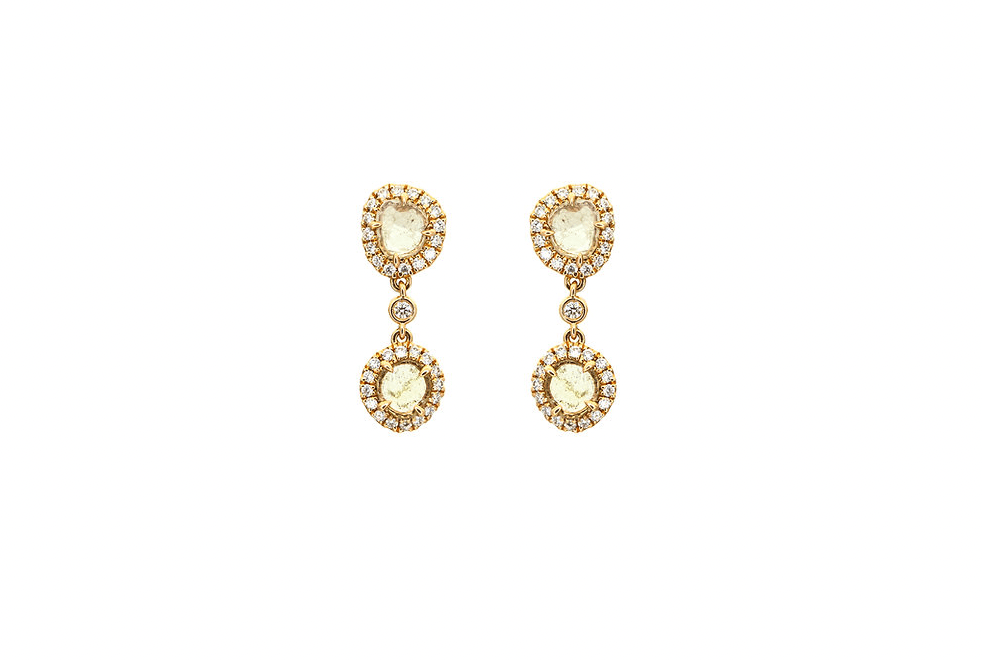 Maya Diamond Slice Earrings by Leela Grace Jewelry - Haven