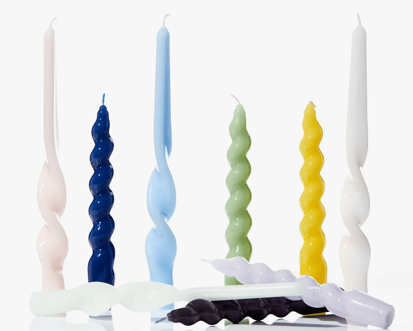 Spiral Taper Candles by Maegan - Set of 3 - Haven