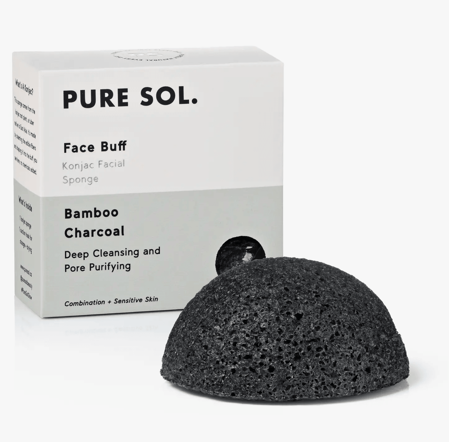 Charcoal and Konjac Facial Sponge by Pure Sol - Haven