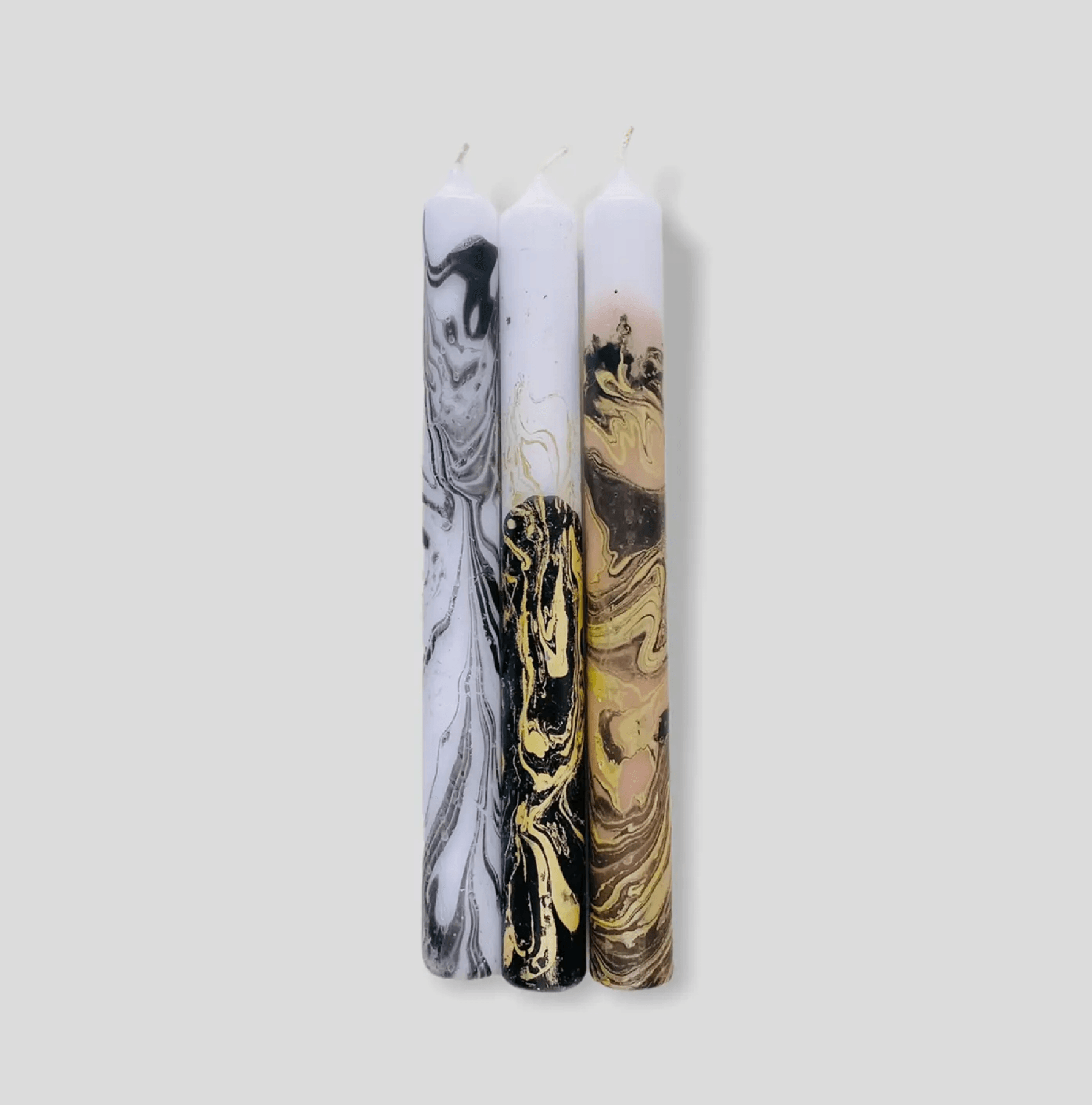 Dip Dyed Tapers by Pink Stories - Marble Jupiter - Haven
