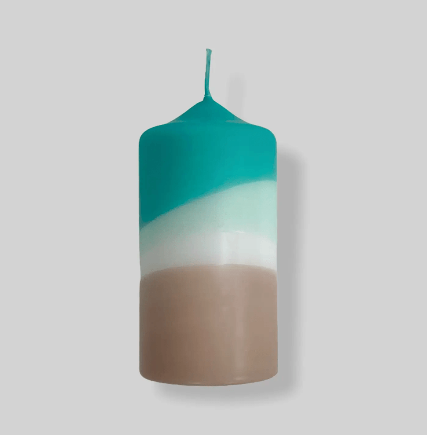 Dip Dyed Pillar Candle by Pink Stories in Coconut Lake - Haven