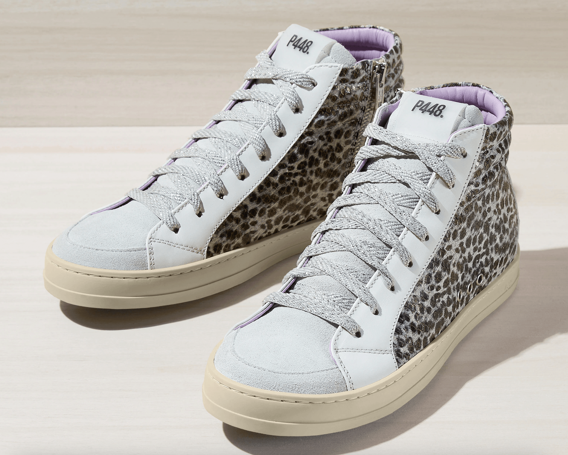 Skate Gold Leopard High Top Sneaker by P448 - Haven