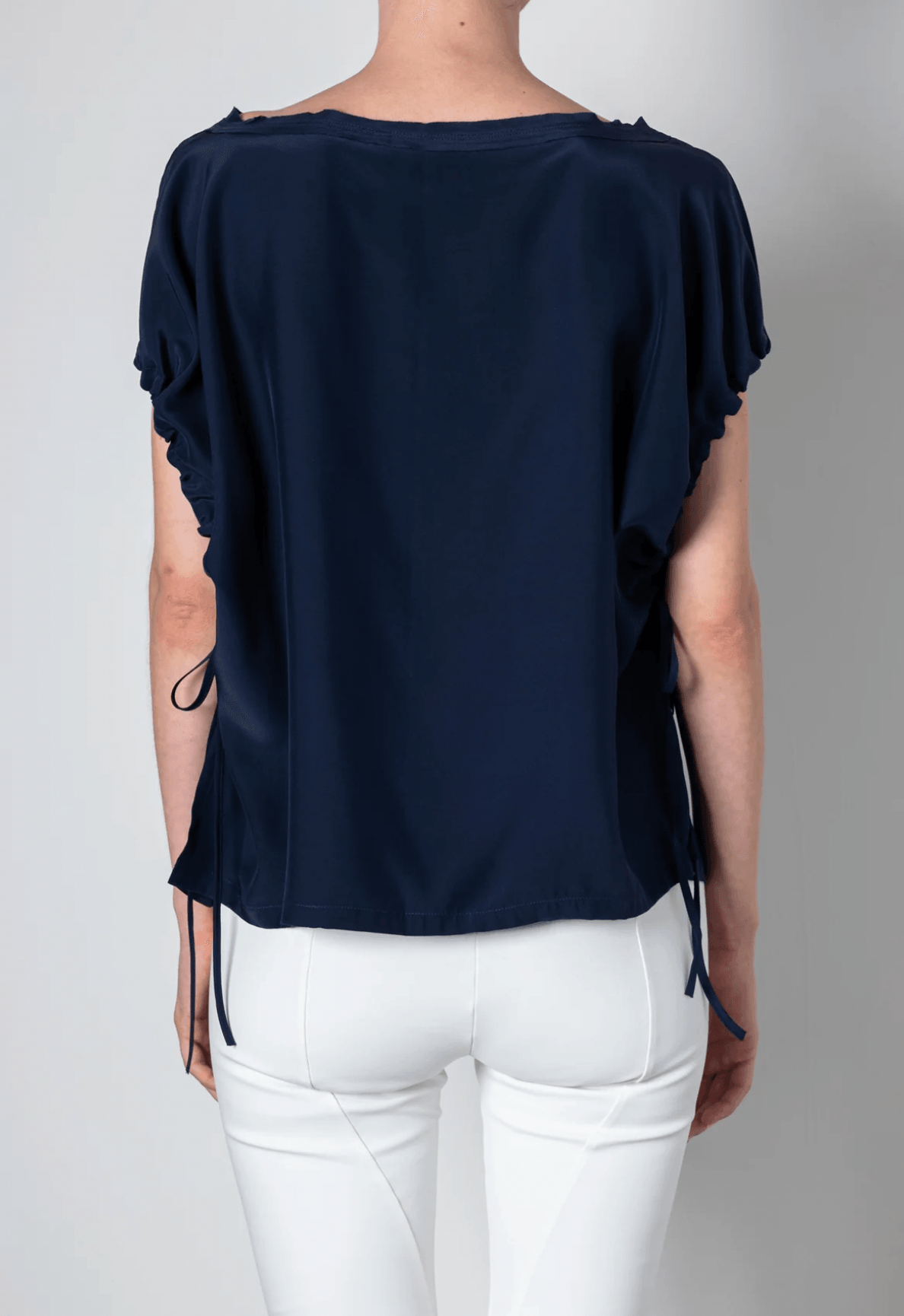 Silk Tee with Drawstrings by Elaine Kim - Haven