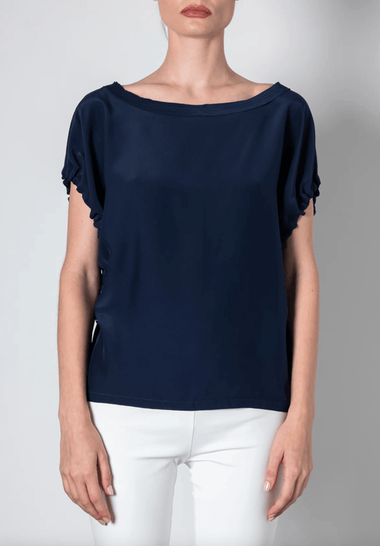 Silk Tee with Drawstrings by Elaine Kim - Haven
