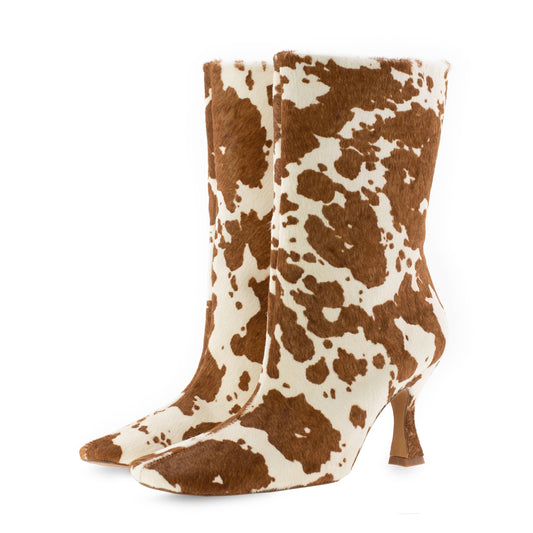 Animal Print Leather Ankle Boots by Toral - Haven