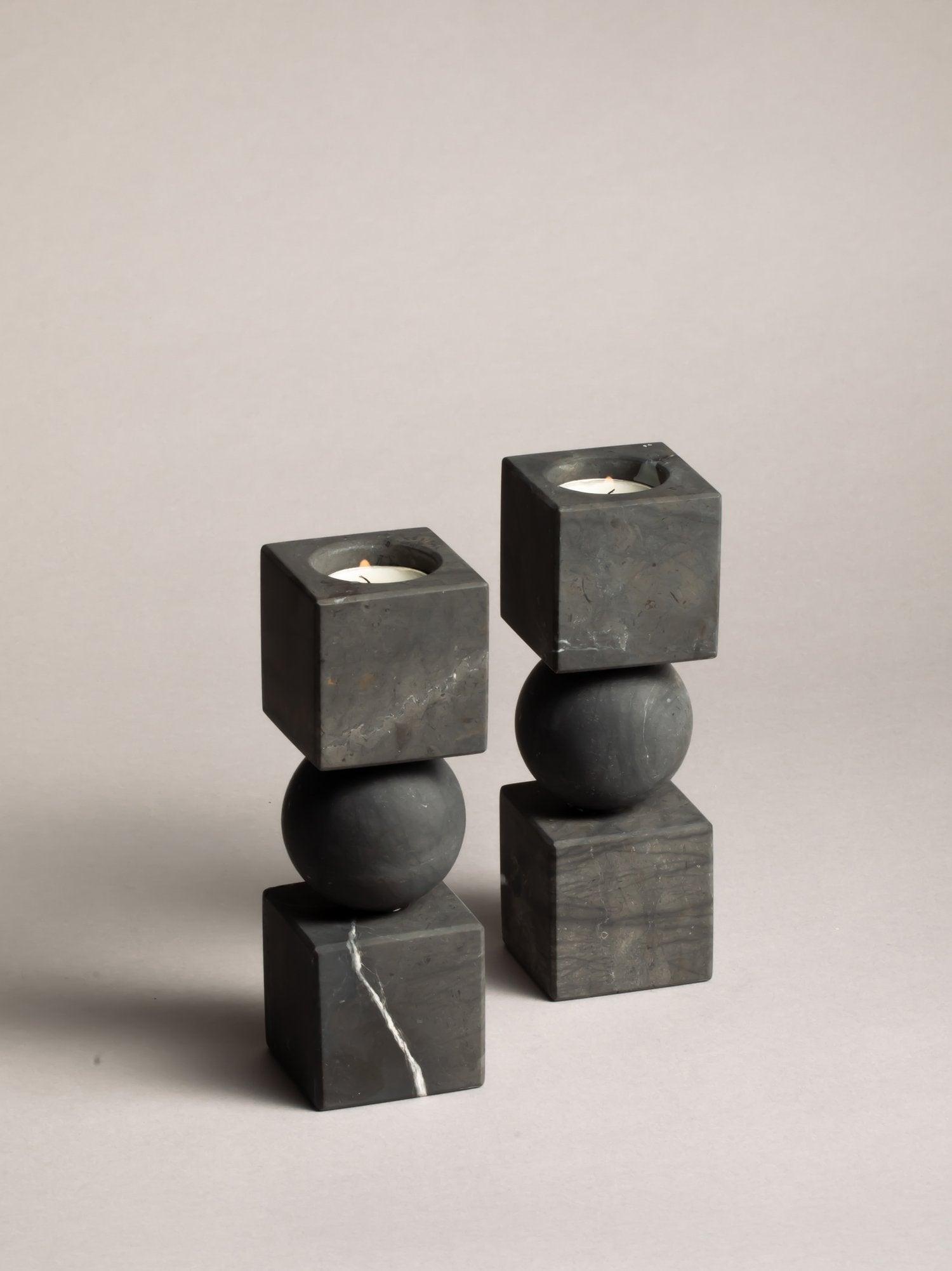 Totem Candle Holders, Set of 2 by CDMX Design - Haven