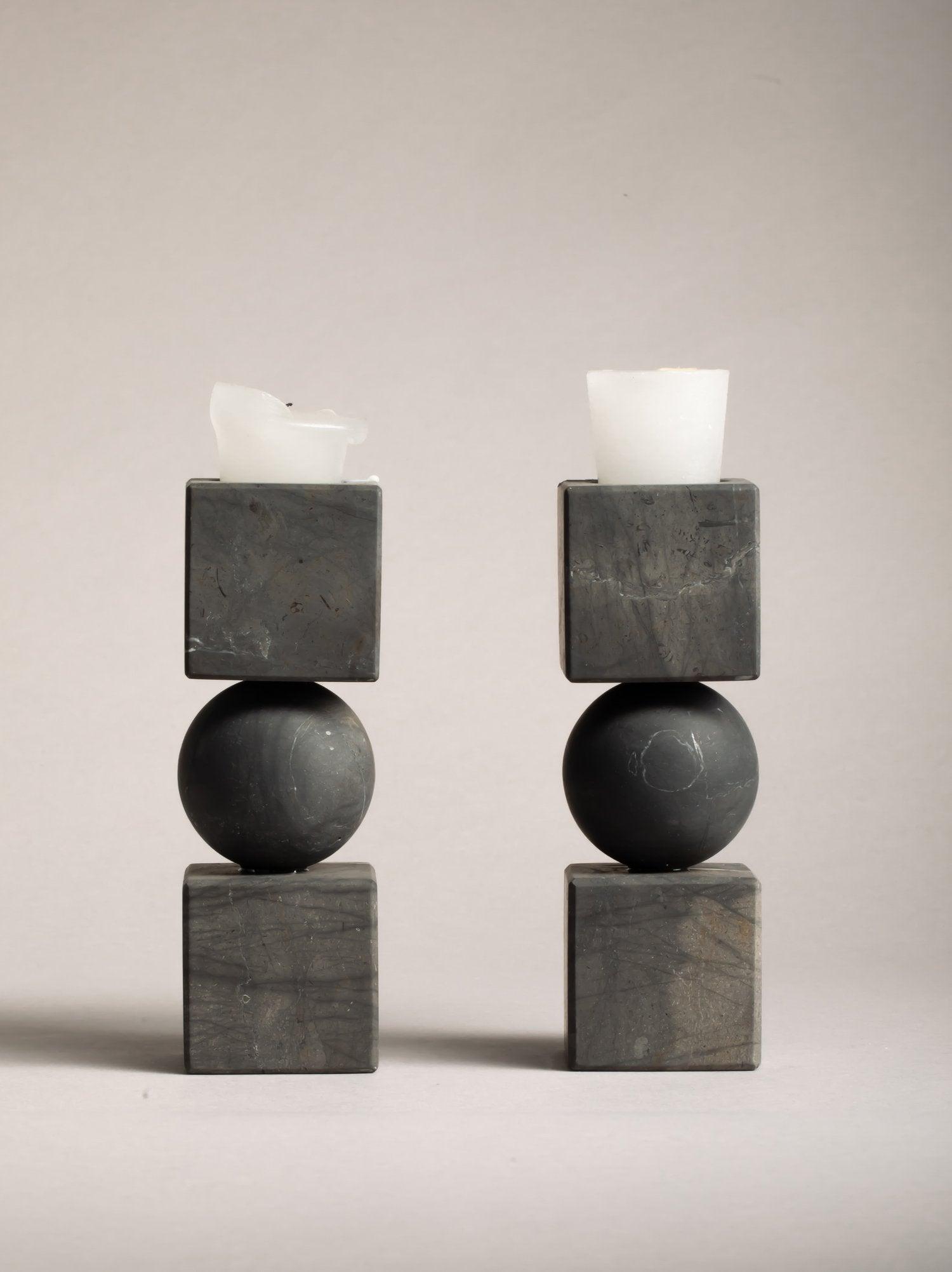 Totem Candle Holders, Set of 2 by CDMX Design - Haven
