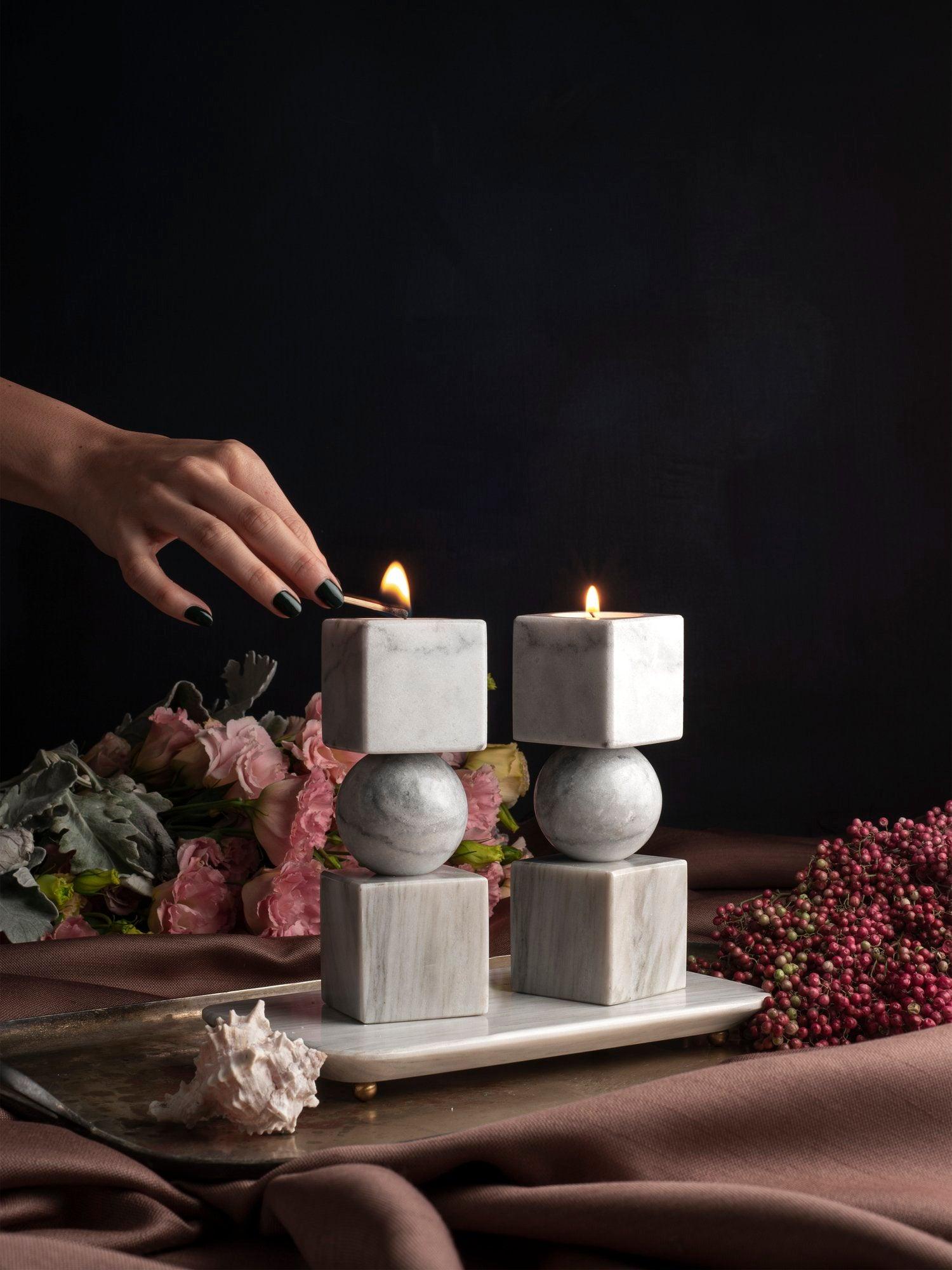 Totem Candle Holders, Set of 2 by CDMX Design - Haven
