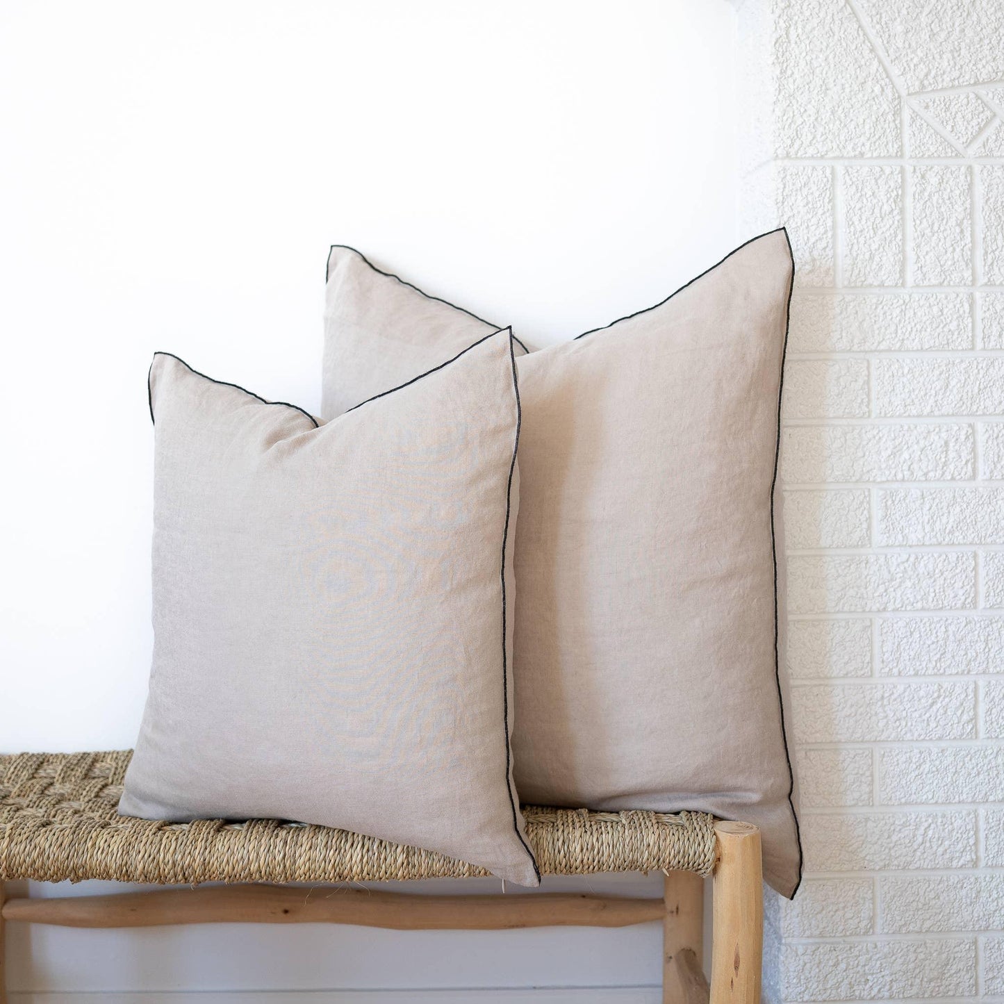 Square Edged Linen Pillow - Haven