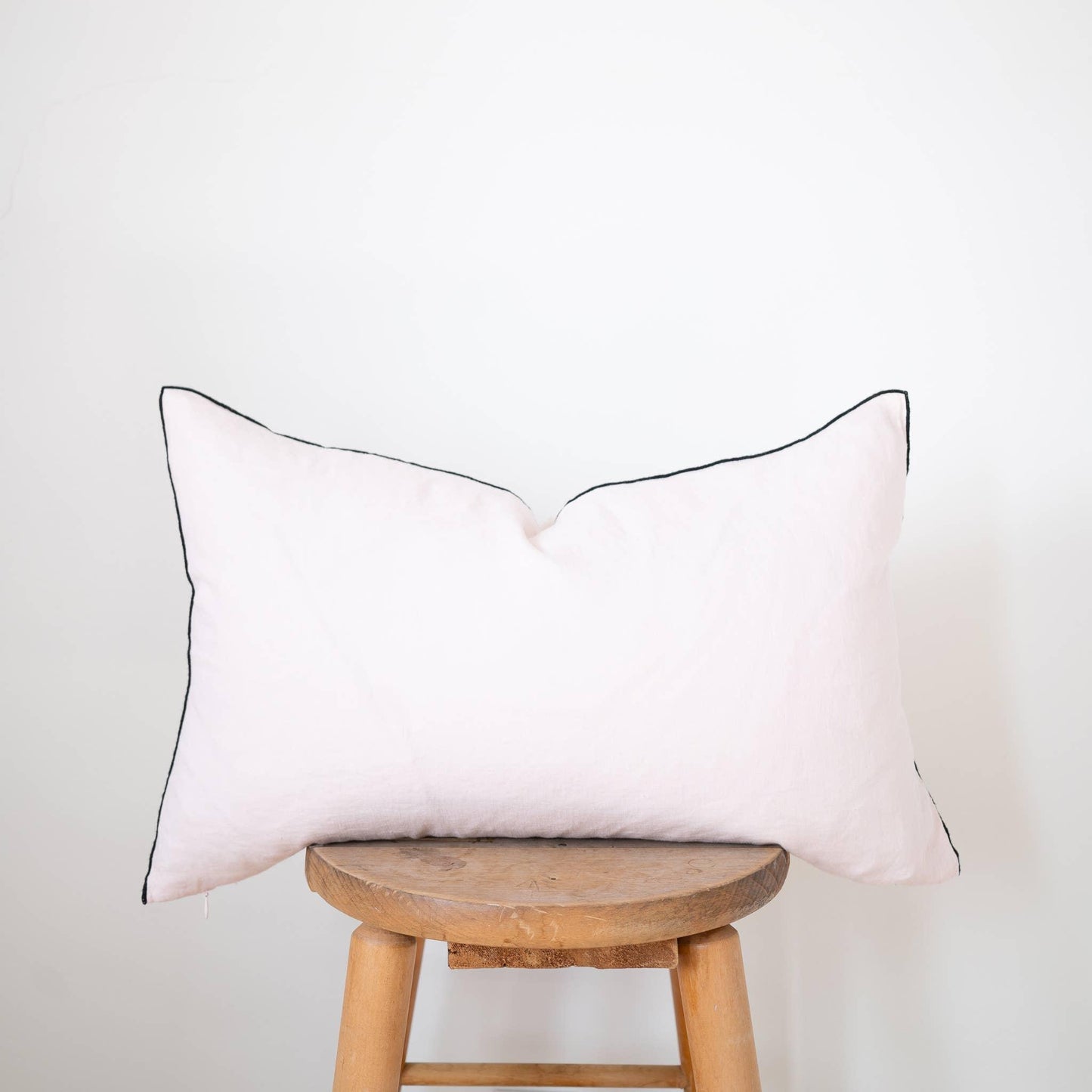 Lumbar Edged Linen Pillow (Various Colors) - Haven