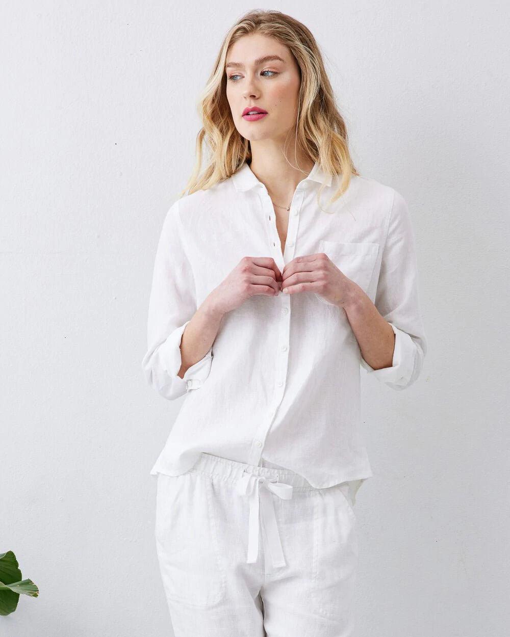 Kennedy Linen Shirt by Not Monday - Haven