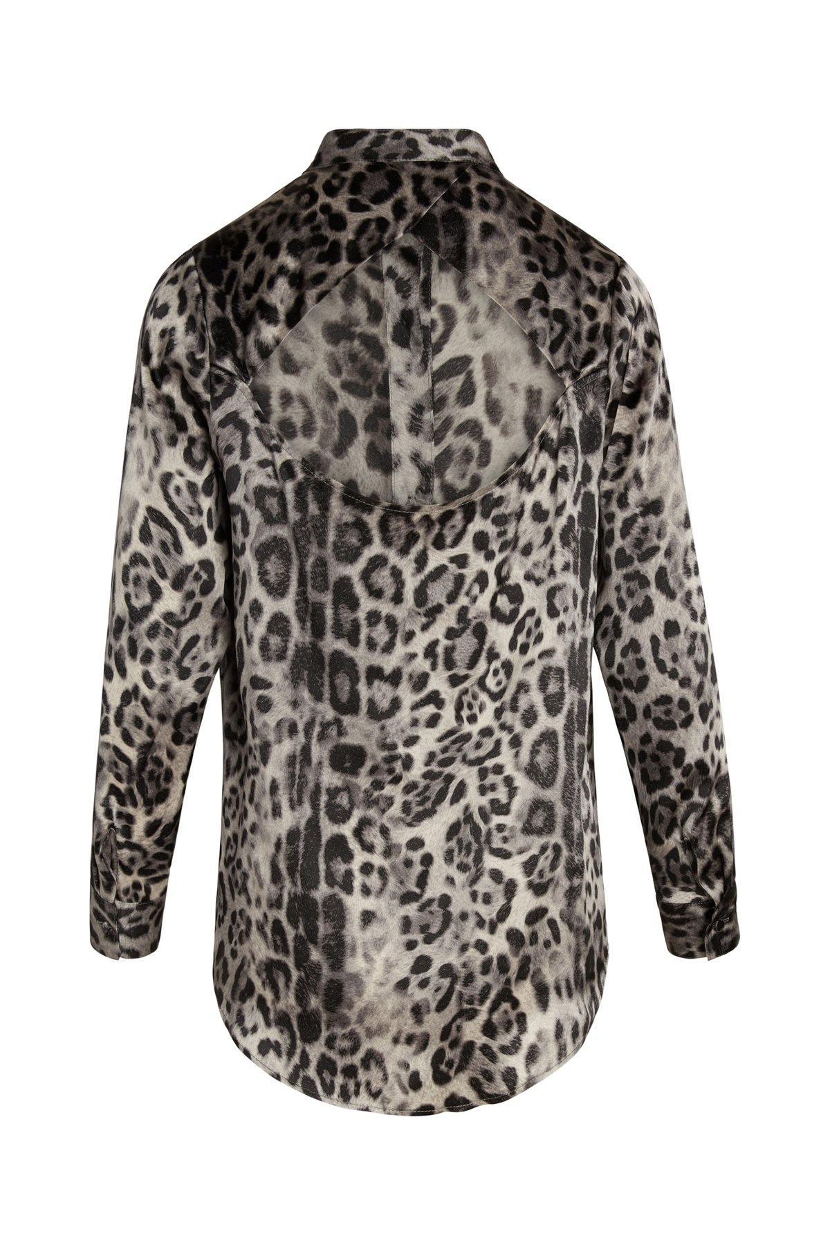 Laura Blouse in Snow Leopard by Catherine Gee - Haven