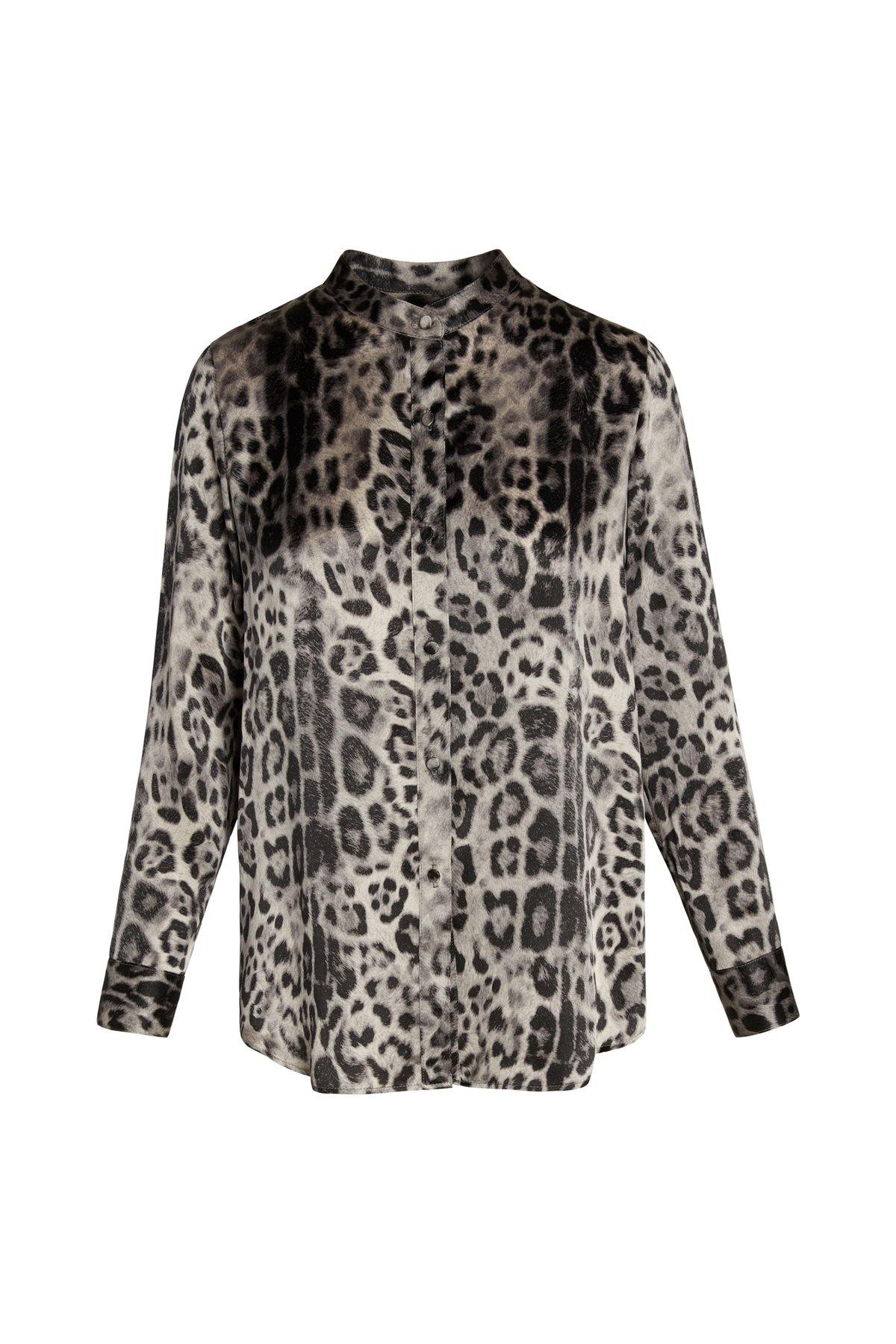 Laura Blouse in Snow Leopard by Catherine Gee - Haven