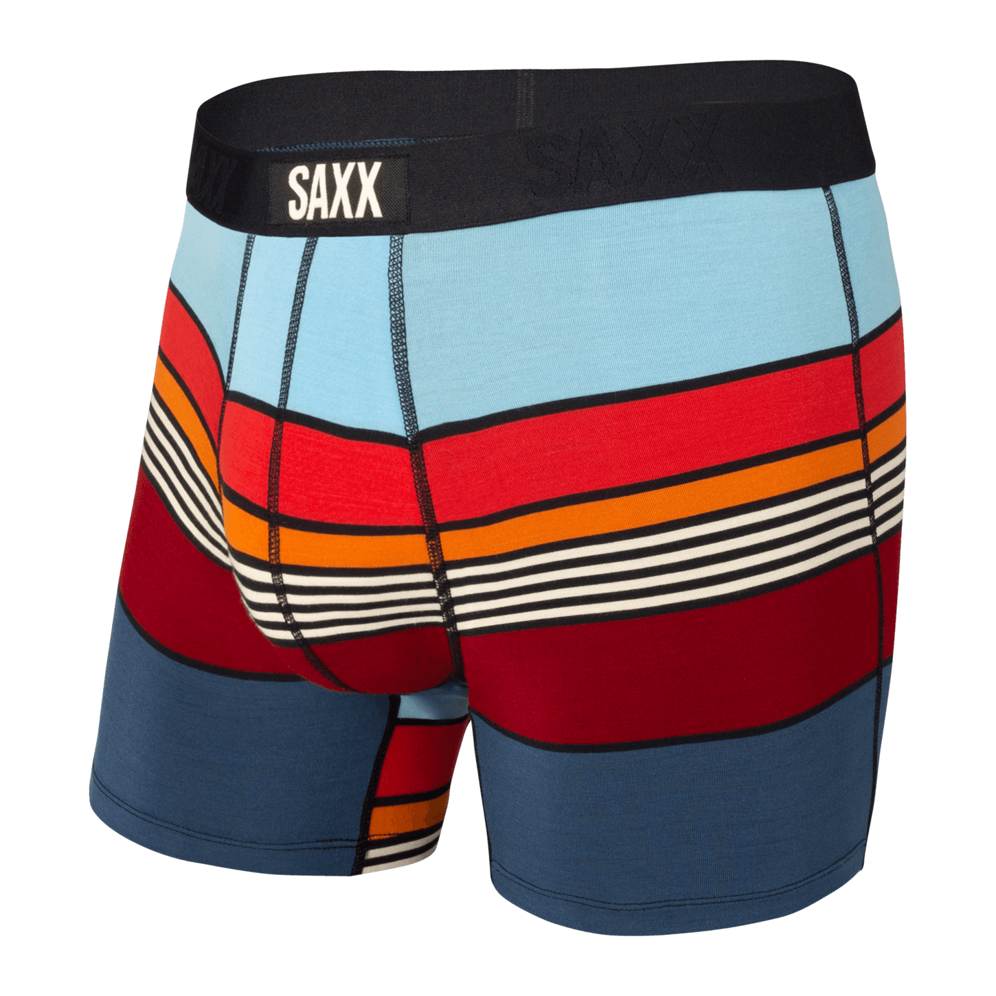 Vibe Boxer Brief in Navy Super Stripe by SAXX - Haven